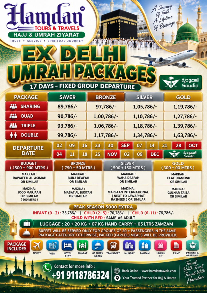 DELHI SV UMRAH PACKAGE